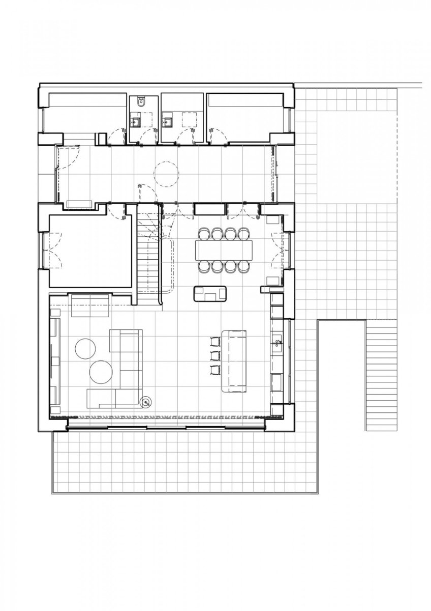 Vila Hrázní, Atelier RAW / Tomáš Rusín, Ivan Wahla, půdorys 1NP
