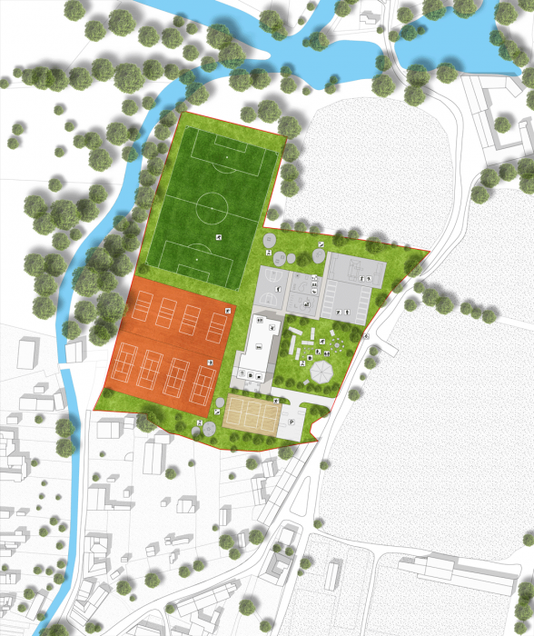 Edit!, Sportovní areál Blanice, Vodňany, situace – foto