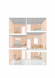 Rodinný dům Atlas v Nizozemsku, Monadnock, řez