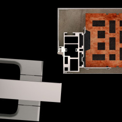 Řez skrytou zárubní Aktive 4000 a dveře Master. - foto