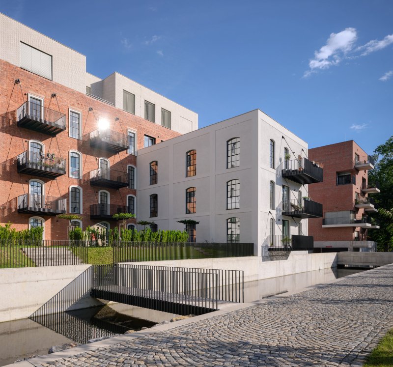 Nový náhon (mar.s architects, obnova Žitného mlýna v Boršově nad Vltavou)
