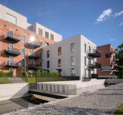 Nový náhon (mar.s architects, obnova Žitného mlýna v Boršově nad Vltavou)