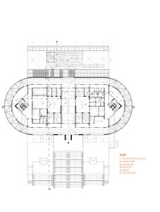 City Campus Ostrava, Zázemí sportu a behaviorálního zdraví, ATELIER SIMONA GROUP: Půdorys 4NP