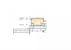 Koncertní síň v Ostravě od studií Steven Holl Architects + Architecture Acts, výkresy.