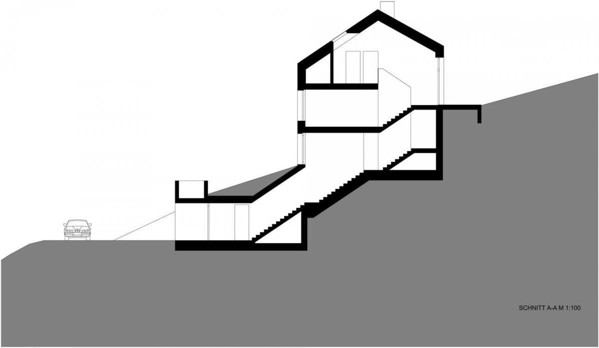 Dům 3B, Bottenwill, juri troy architects - řez