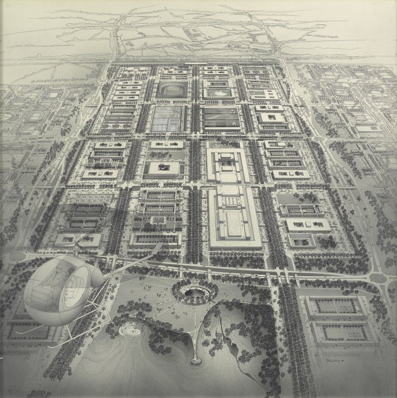 Tak bude vypadat naše město za 20. let - dobová ilustrace z roku 1971