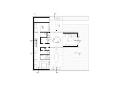 Půdorys 1.NP (Víkendový dům nad přehradou, NOIZ architekti)