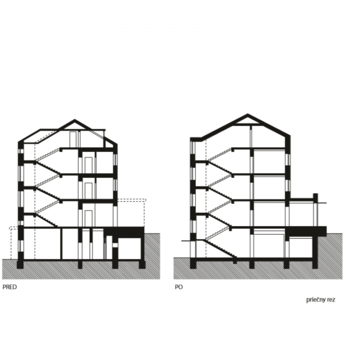 Administrativní sídlo firmy Jolly Joker, řezy, Totalstudio