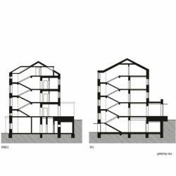 Administrativní sídlo firmy Jolly Joker, řezy, Totalstudio