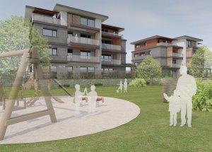 ARCHCON atelier, Pasivní bytové domy na Bílé Hoře - vizualizace