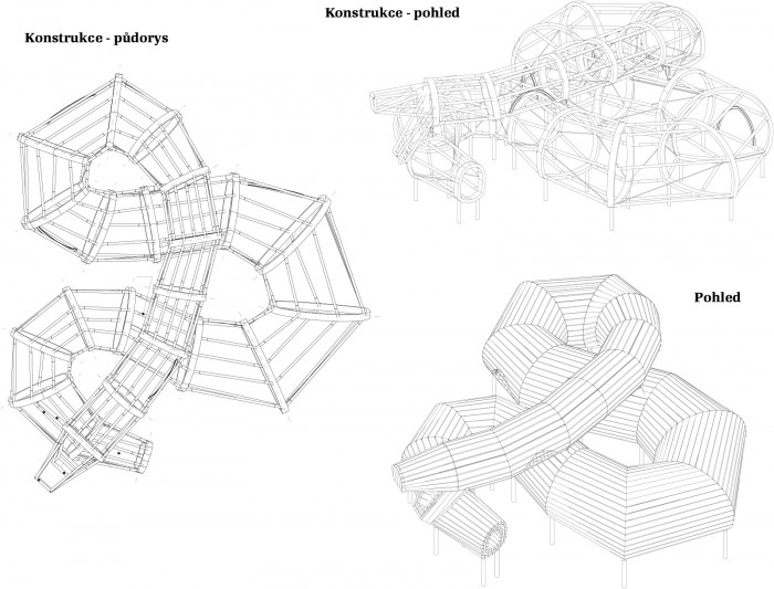 Herní krajina Pecka, Matěj Hájek a Tereza Kučerová (Moloarchitekti s.r.o), výkres zmije