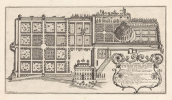 Giovanni Battista Falda, Plan of the garden of the Villa Medici in Rome, 1683