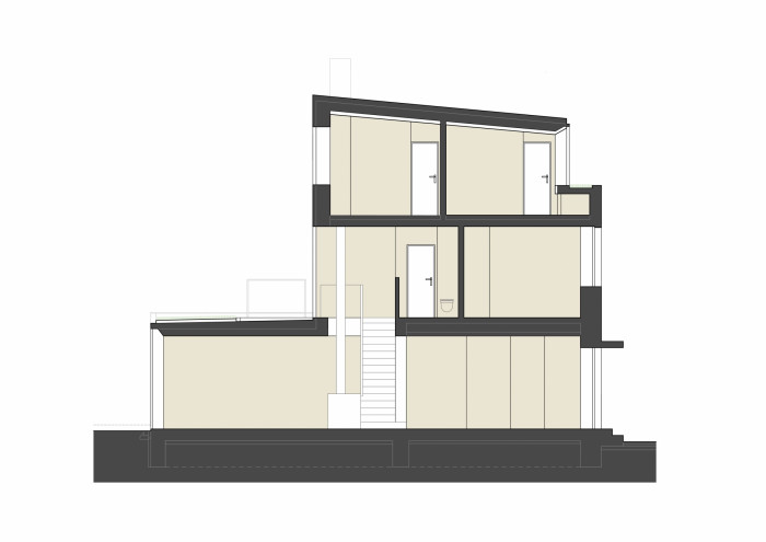 Rodinný dům v Praze 6, RANGHERKA5, Michal Schwarz, řez