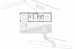 Soukromý wellness domek v Chotětíně, půdorys, Markéta Cajthamlová