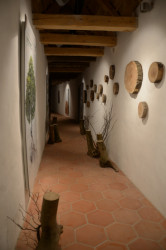 Ručně vyráběná šestiúhelníková cihlová dlažba Klinker na hradě Roštejn