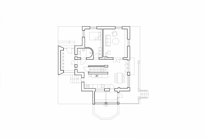 Vila s fontánou, Mjölk architekti, půdroys