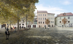 V architektonické soutěži na rekonstrukci Škroupova náměstí v České Lípě zvítězil návrh studia m2au.