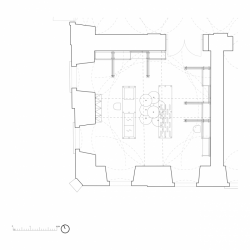 Mjölk architekti, Bookstore Artmap, půdorys – foto