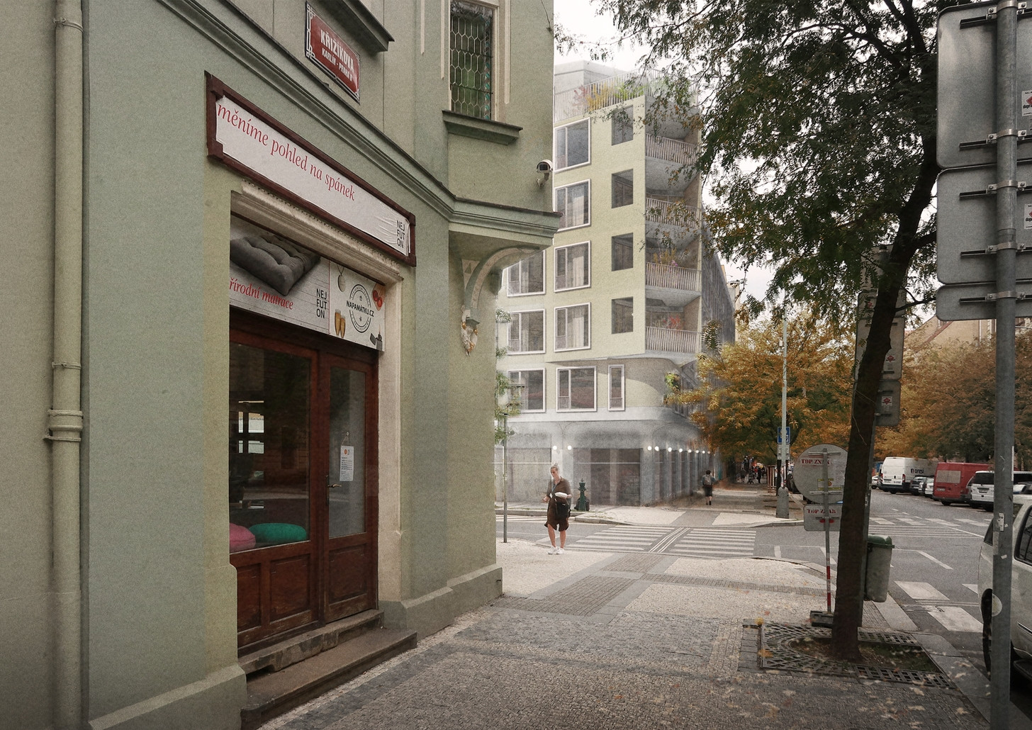 Bytový dům v Karlíně, vizualizace, Barbora Červeňová