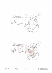 Hospodářská budova na hradě Uhrovec, Atelier ô / Martin Varga, Martin Kvitkovský, Pavol Pauliny, půdorys