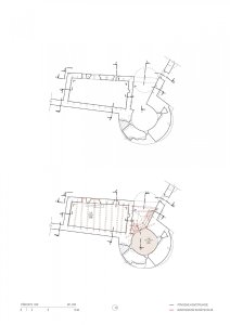 Hospodářská budova na hradě Uhrovec, Atelier ô / Martin Varga, Martin Kvitkovský, Pavol Pauliny, půdorys