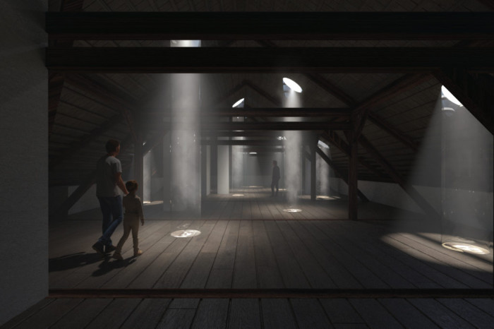 Vizualizace přístavby k Muzeu terezínského ghetta od Marcely Steinbachové a Stevena Holla