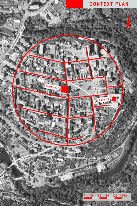 Revitalizace náměstí ve Stříbře, situace širších vztahů, M&P Architekti