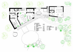 Rodinný dům v Ledenicích, půdorys 1 NP, Ateliér Vostracký