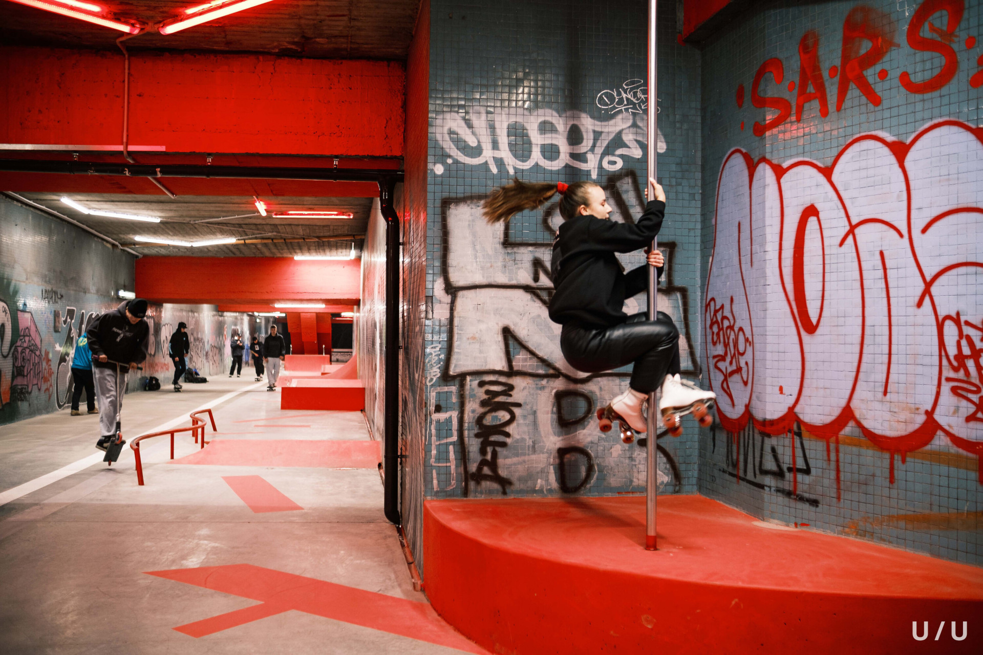 Vltavská Underground 2, U/U studio: Podchod jako městská galerie pohybu