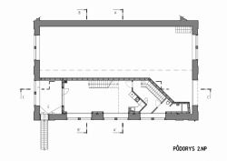 studio NEW WORK, Vestavba bytu do historické průmyslové haly, půdorys 2. NP – foto