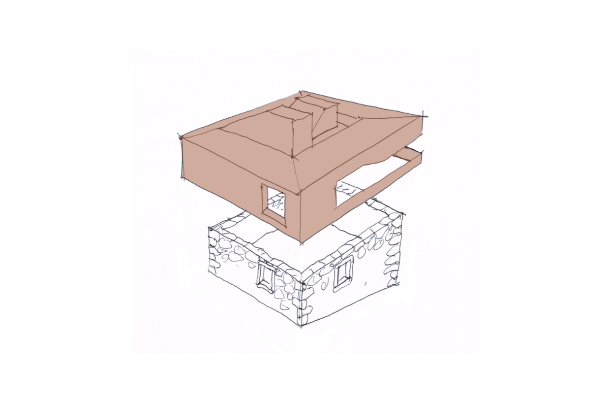 Branco Cavaleiro Arquitectos, House Areosa, axonometrie – foto