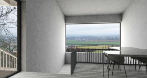 Víkendový dům nad lomem, BLOK architekti, vizualizace