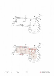 Hospodářská budova na hradě Uhrovec, Atelier ô / Martin Varga, Martin Kvitkovský, Pavol Pauliny, půdorys