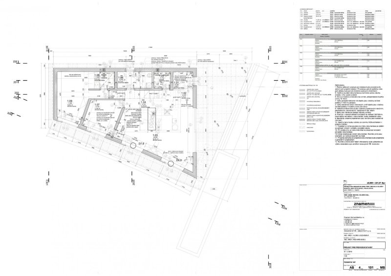 Letní dům u Štěchovic, Znamení čtyř - architekti, půdorys