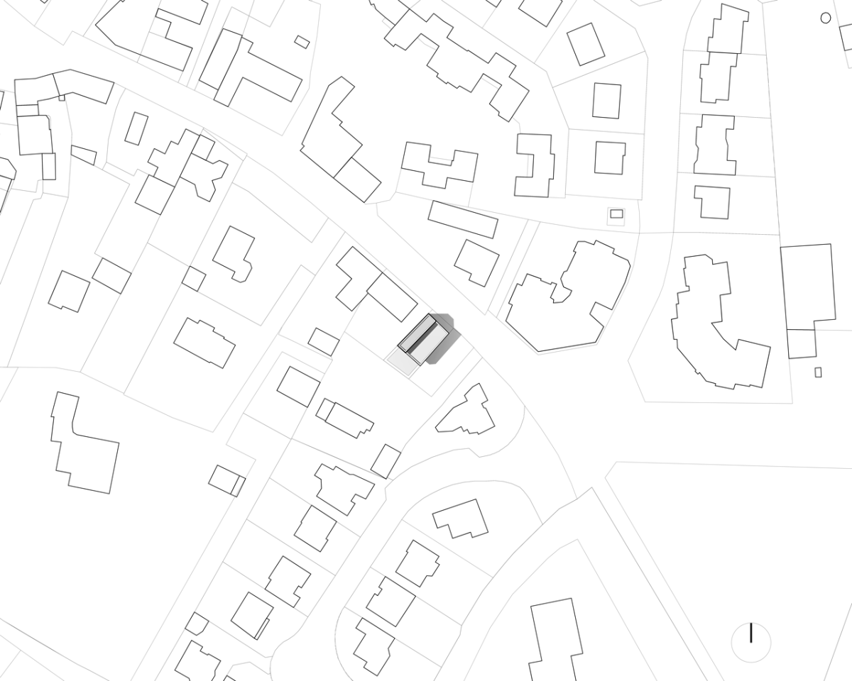 2A Design, Flying Box Villa, situace – foto