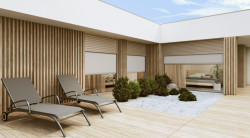 SkyTwin od společnosti Aluprof představuje průkopnický systém spojující funkce venkovní rolety a stínící clony screen v jednom výrobku.