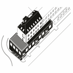 Administrativní sídlo firmy Jolly Joker, axonometrie severovýchod, Totalstudio