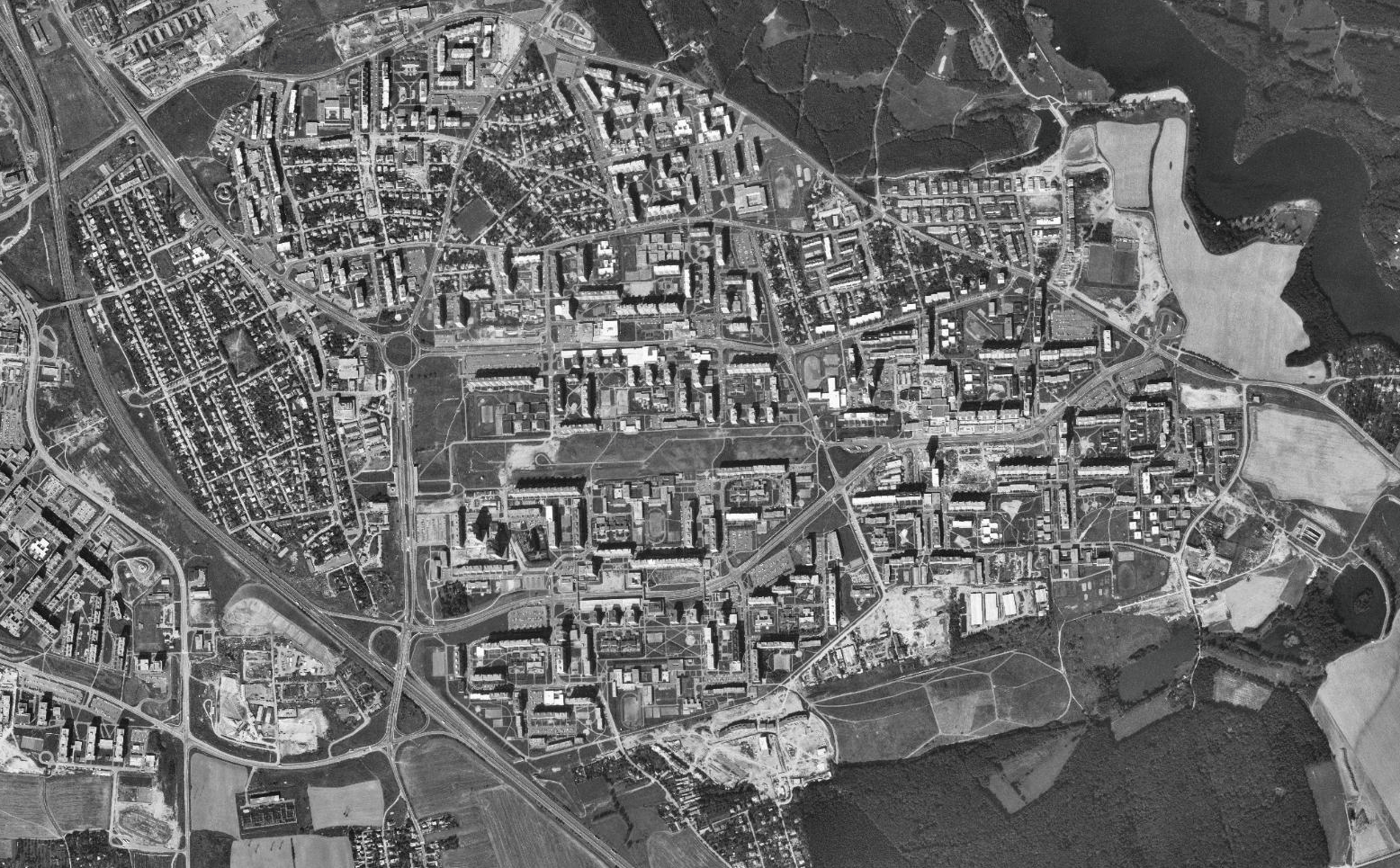 Jak rostlo sídliště Jižní Město, rok 1988. Zdroj: CAMP