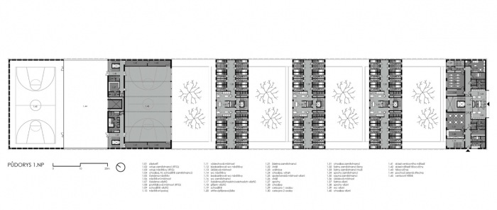 Martin Málek, Ženská věznice Velké Přílepy, půdorys 1. NP - foto
