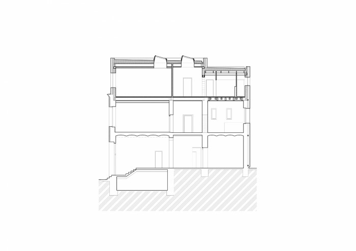 ZŠ Oslavice, David Prudík architekti, řez