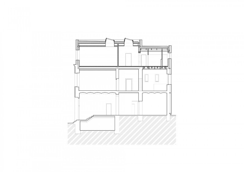 ZŠ Oslavice, David Prudík architekti, řez