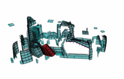 Detailní 3D návrh fasádního systému.