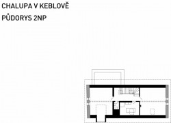 Rekonstrukce chalupy u Blaníku, OK Plan Architects - půdorys 2.N.P.