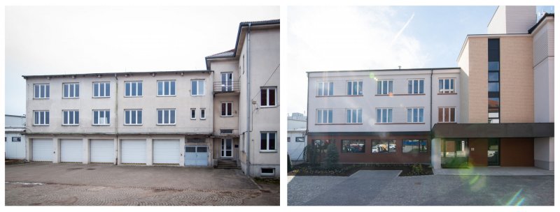 Akademie Madeta, +arch studio - foto před a po rekonstrukci