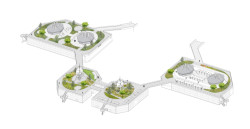 Axonometrie (Rekonstrukce Křižíkových pavilonů na Výstavišti)