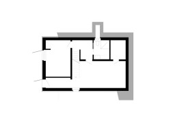 Výkres 1PP (Chata v Posázaví, Studio Sporadical)