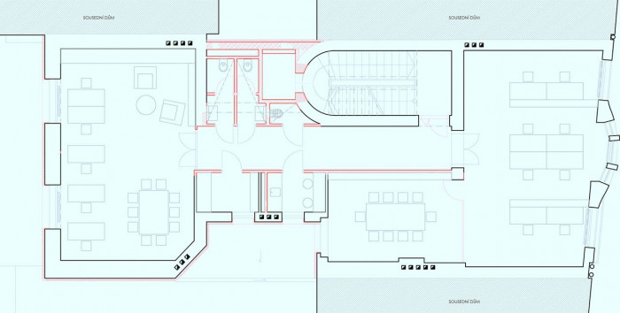 PLATFORMA ARCHITEKTI, Dům s loftem, 2. NP (typické patro) - foto