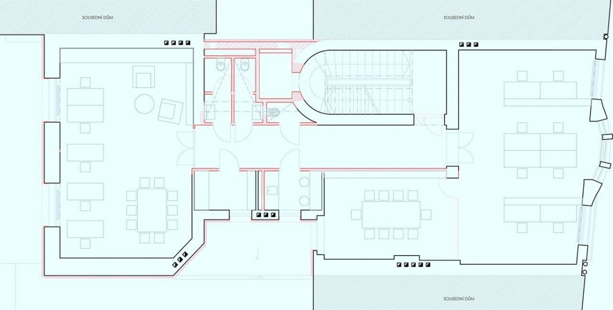 PLATFORMA ARCHITEKTI, Dům s loftem, 2. NP (typické patro) - foto