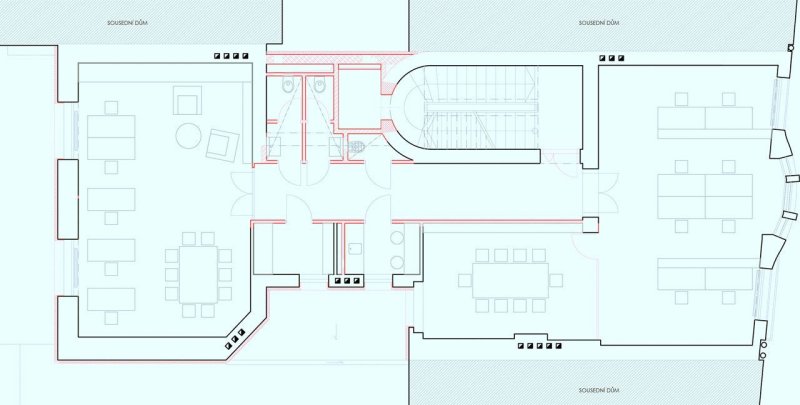 PLATFORMA ARCHITEKTI, Dům s loftem, 2. NP (typické patro) - foto