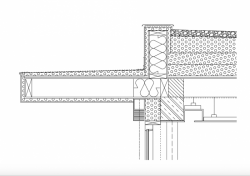 Rodinný dům v Modřanech, detail předsazené střechy